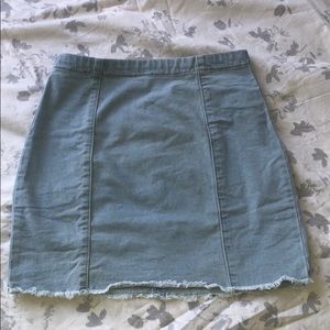 F21 // light denim skirt